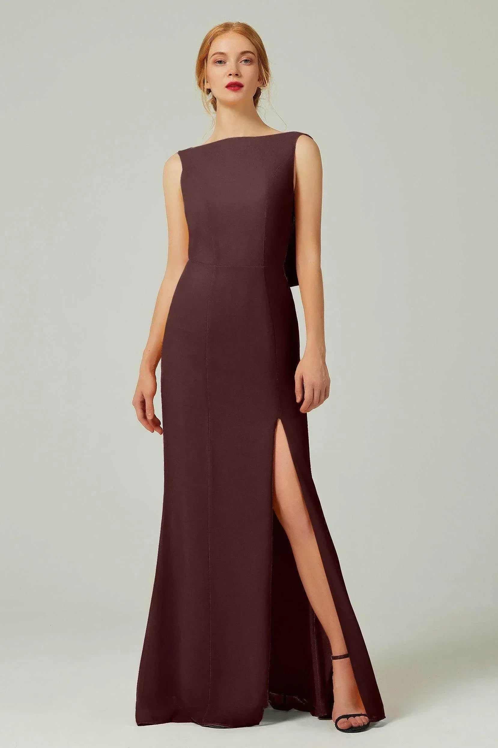 Sheath-Column Sweep-Brush Chiffon Dresses CB0310CS - COCOMELODY